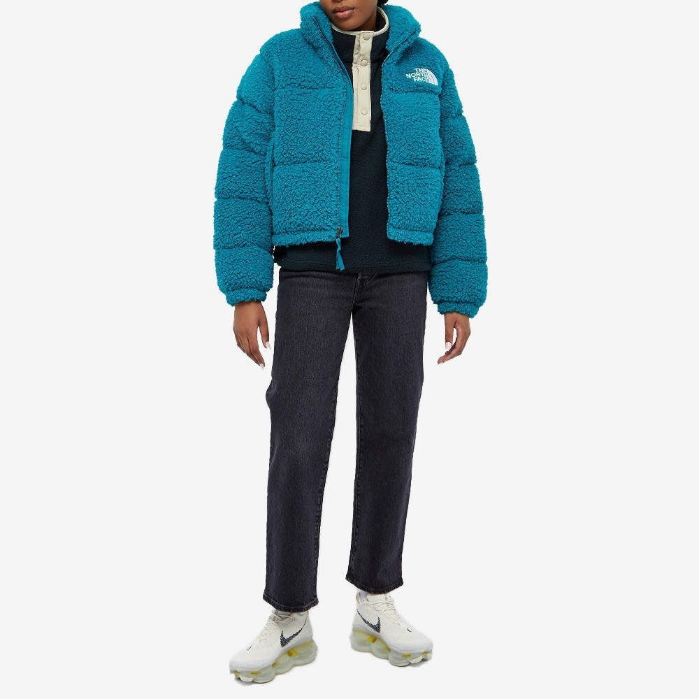 The North Face Sherpa Nuptse Jacket Womens Medium Teal Blue Down Puffer NF0A7WSK - Picture 2 of 16